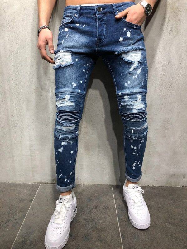 CALÇA MASCULINA JEANS SKINNY AZUL TAPARED