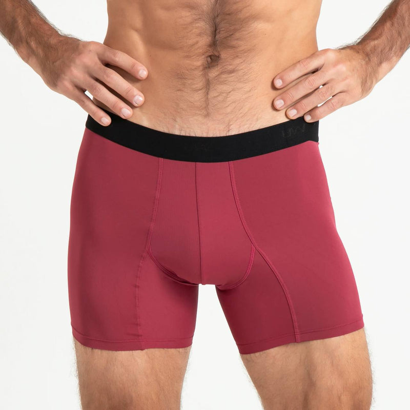 Cueca Boxer Esportiva Microfibra Vinho