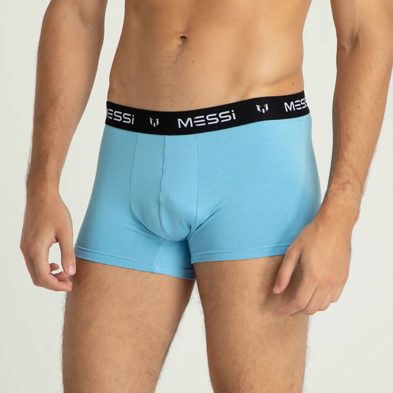 Kit 3 Cuecas Boxer Viscolycra Azul Messi