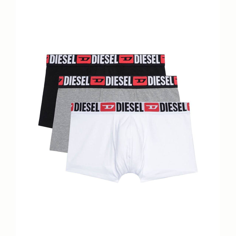 Tripack Cueca Boxer Diesel Branco / Mescla/ Preto